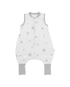 Śpiworek z nogawkami całoroczny muślinowy 2.5 Tog-Grey Stars-70 cm