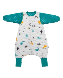 Śpiworek z nogawkami bawełna organiczna zimowy 3.5 Tog POLAR PALS 70cm