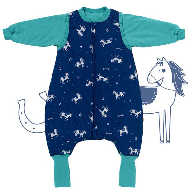 Śpiworek z nogawkami całoroczny 2.5 Tog Green Horses