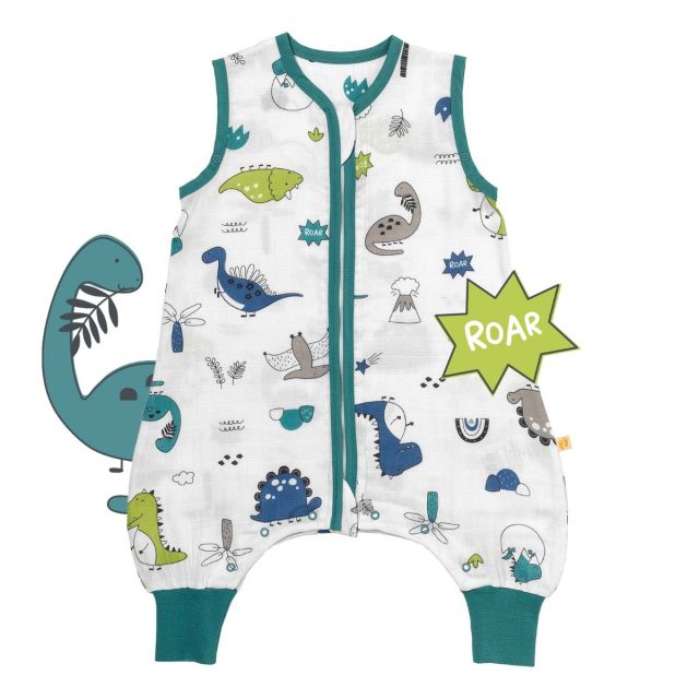 Śpiworek z nogawkami letni muślinowy 0.5 Tog Dino