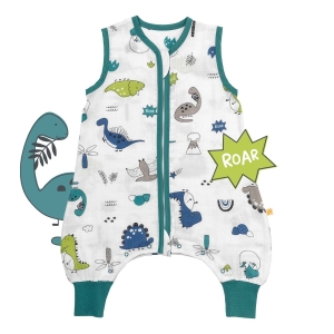 Śpiworek z nogawkami letni muślinowy 0.5 Tog Dino